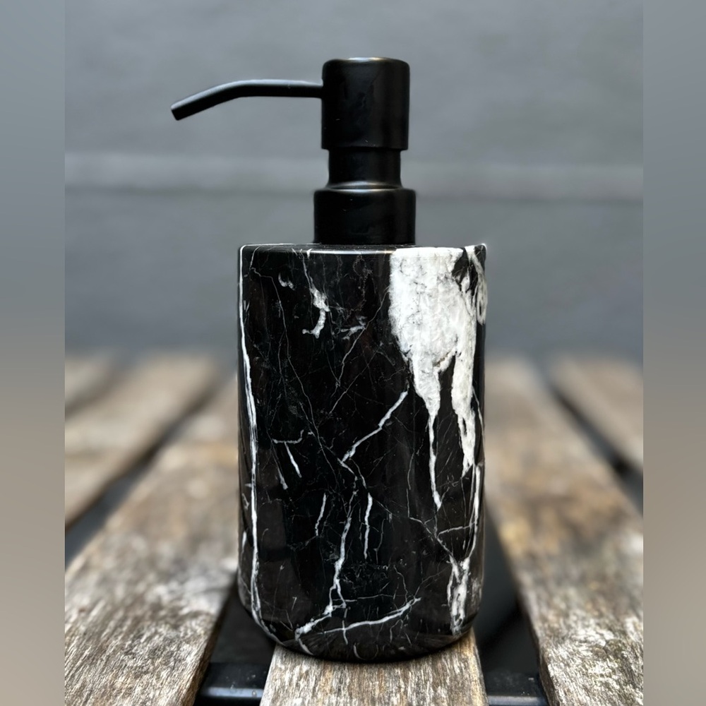 CB2 - Nexus Black Marble Soap Pump - 8 oz
